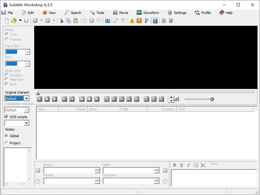 Subtitle Workshop(字幕编辑软件) v6.3.8 多语便携版
